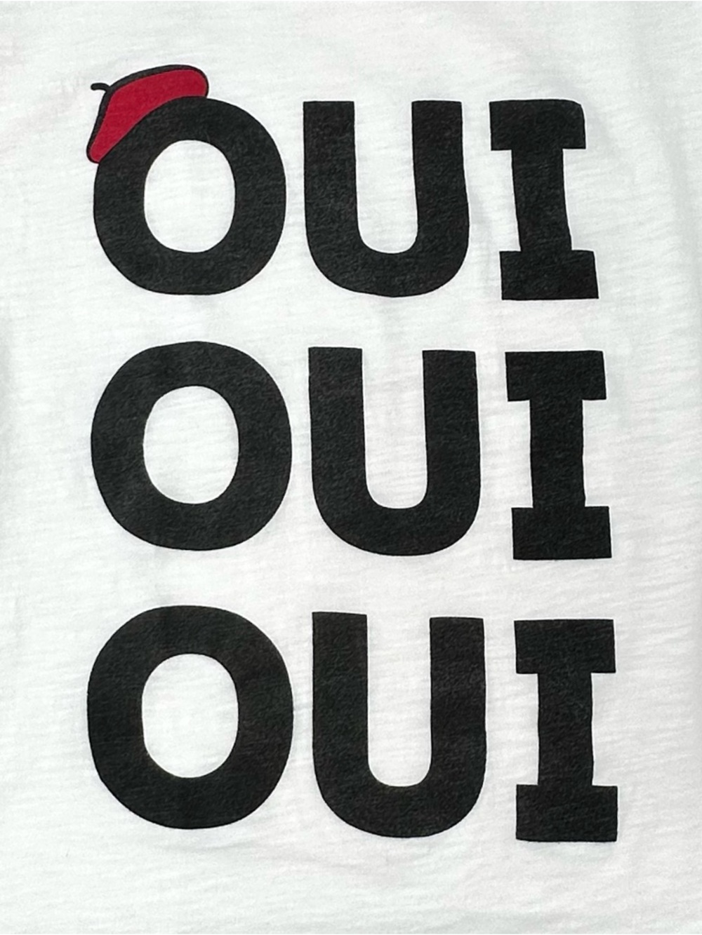 Cinq à Sept Tous Les Jours Graphic Baby T-shirt Size Small Oui Oui Oui White - Picture 2 of 12